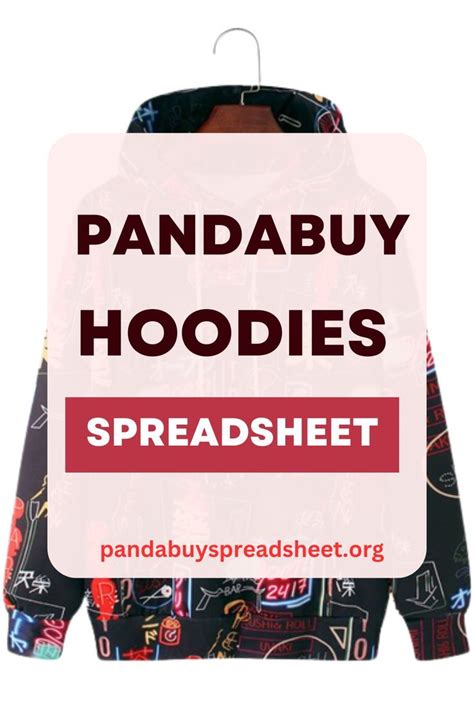 pandabuy hoodies spreadsheet